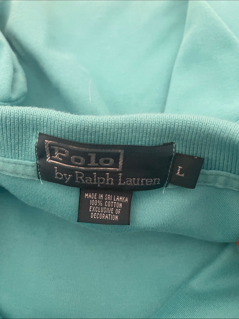 Men’s Ralph Lauren Men's Turquoise Polo with Orange Pony - Picture 7 of 8